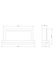 Be Modern Ash White Huxton Wall Mounted 51inch Electric Fireplace - Image 6 of 6