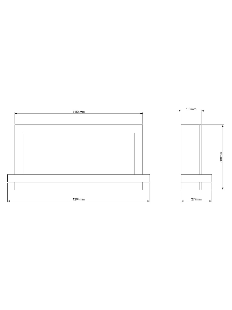 Be Modern Ash White Huxton Wall Mounted 51inch Electric Fireplace - Image 6 of 6