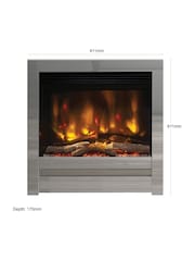 Be Modern Chrome Pryzm Edge 22inch Inset Electric Fireplace - Image 3 of 7