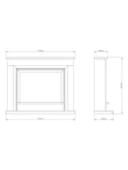 Be Modern Ash White Arana Complete Electric Fireplace - Image 5 of 5