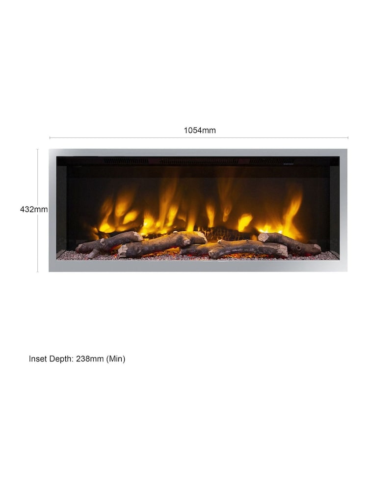Be Modern Chrome Volta Wall Mounted 42inch Electric Fireplace - Image 5 of 5