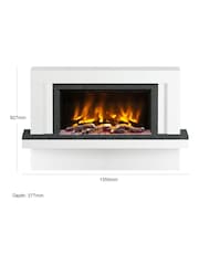Be Modern Ice White Vardo Complete 53inch Electric Fireplace - Image 3 of 5