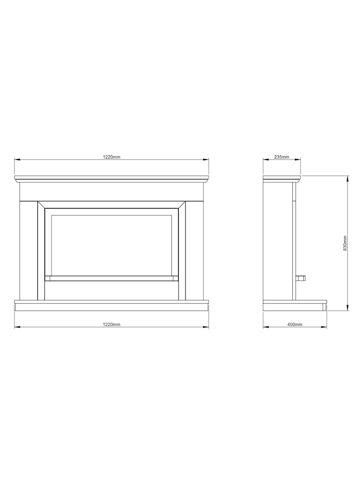 Be Modern White Micro Marble Vistus Complete Electric Fireplace - Image 5 of 5