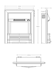 Be Modern Black Aspen Inset Electric Fireplace with Spacer Frame - Image 4 of 4