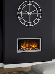 Be Modern Chrome Volta Wall Mounted 32inch Electric Fireplace - Image 1 of 5