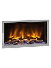 Be Modern Chrome Volta Wall Mounted 32inch Electric Fireplace - Image 2 of 5