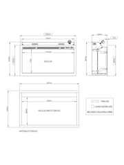 Be Modern Chrome Volta Wall Mounted 32inch Electric Fireplace - Image 4 of 5