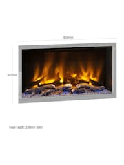 Be Modern Chrome Volta Wall Mounted 32inch Electric Fireplace - Image 5 of 5