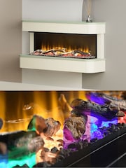 Be Modern Monument Grey Juliette Wall Mounted Electric Fire - Image 3 of 6
