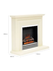 Be Modern Ivory Carina Complete Electric Fireplace - Image 5 of 5