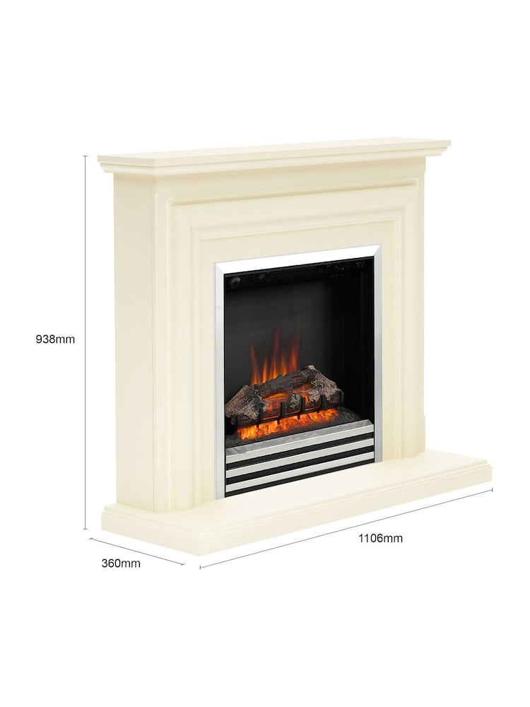 Be Modern Ivory Carina Complete Electric Fireplace - Image 5 of 5