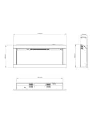 Be Modern Black Nickel Avella Wall Mounted Electric Fireplace - Image 4 of 4