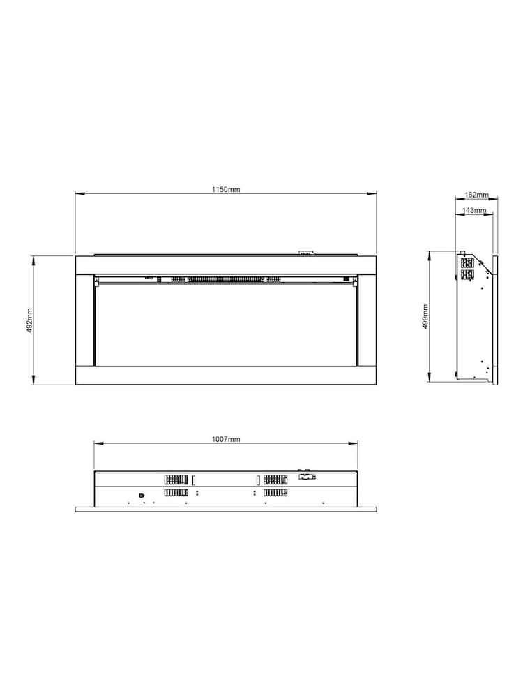 Be Modern Black Nickel Avella Wall Mounted Electric Fireplace - Image 4 of 4