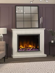 Be Modern Manila Micro Marble Alesso Complete Electric Fireplace - Image 1 of 5