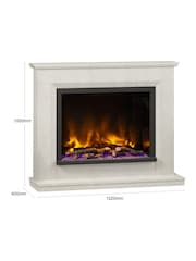 Be Modern Manila Micro Marble Alesso Complete Electric Fireplace - Image 3 of 5