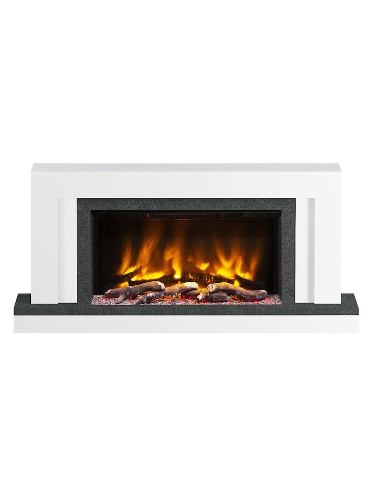Be Modern Ice White Vardo Wall Mounted 53inch Electric Fireplace - Image 2 of 5