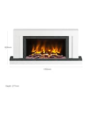 Be Modern Ice White Vardo Wall Mounted 53inch Electric Fireplace - Image 3 of 5