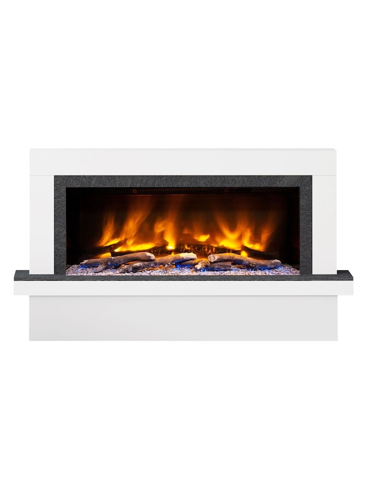 Be Modern Ice White Vardo Complete 57inch Electric Fireplace - Image 2 of 5