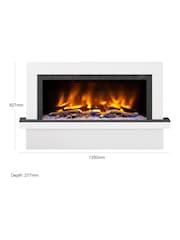 Be Modern Ice White Vardo Complete 57inch Electric Fireplace - Image 3 of 5