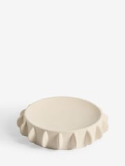 Natural Ceramic Scandi Disk Decorative Bowl - Image 3 of 3
