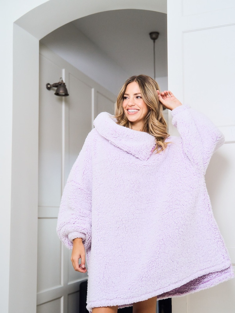 Jim Jam the Label Oversized Purple Cowl Neck Hoodie - Image 5 of 10