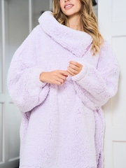 Jim Jam the Label Oversized Purple Cowl Neck Hoodie - Image 7 of 10