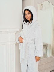 Jim Jam the Label Grey Lambi Dressing Robe - Image 4 de 6