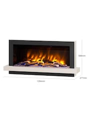 Be Modern Matt Cashmere Huxton Wall Mounted 51inch Electric Fireplace - Image 4 of 6