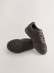 Chocolate Brown Suede Lace Up Smart Trainers - Image 3 of 5
