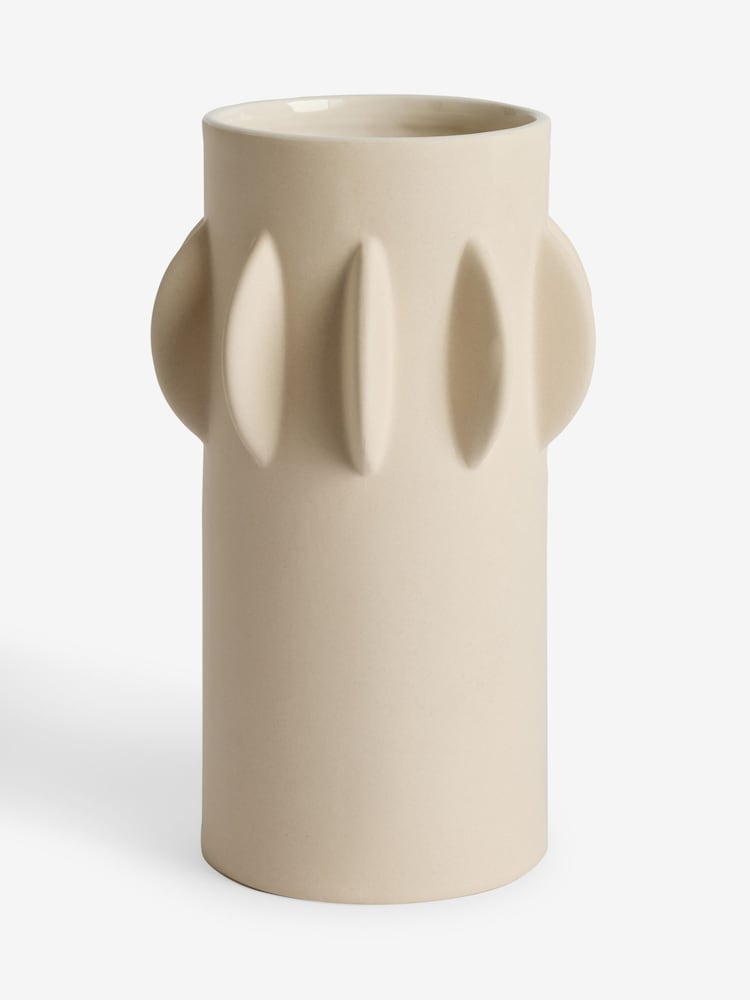 Natural Ceramic Scandi Disk Medium Vase - Image 4 of 4