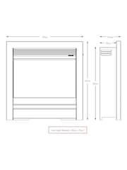 Be Modern Black Nickel Pryzm Edge 22inch Inset Electric Fireplace - Image 4 of 5