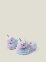 Angels By Accessorize Girls Sleepy Unicorn Faux Fur Slippers - Изображение 1 из 3