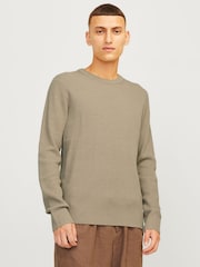JACK & JONES Grey Perfect Knit Sweatshirt - Image 1 of 4