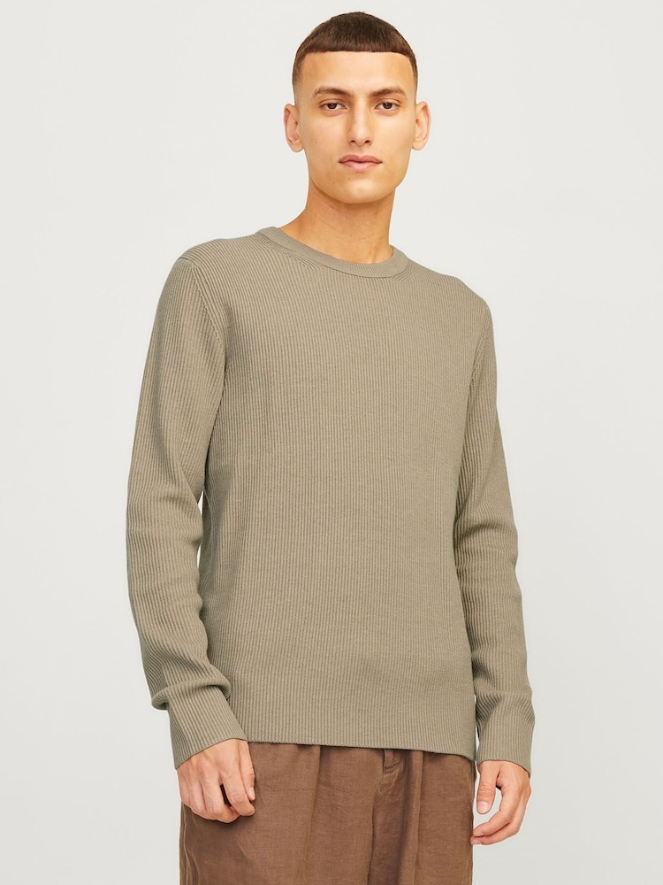 JACK & JONES Grey Perfect Knit Sweatshirt - Image 1 of 4 JACK & JONES Grey Perfect Knit Sweatshirt - Image 1 of 4
