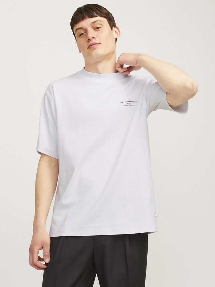 JACK & JONES White Chad Branding T-Shirt - Image 1 of 4