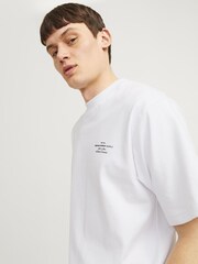 JACK & JONES White Chad Branding T-Shirt - Image 3 of 4