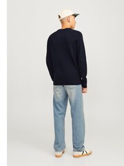 JACK & JONES Blue Perfect Knit Sweatshirt - Image 3 of 5