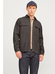 JACK & JONES Brown Raymond Long Sleeve 100% Cotton Shirt - Image 1 of 5