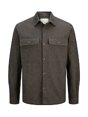 JACK & JONES Brown Raymond Long Sleeve 100% Cotton Shirt - Image 5 of 5