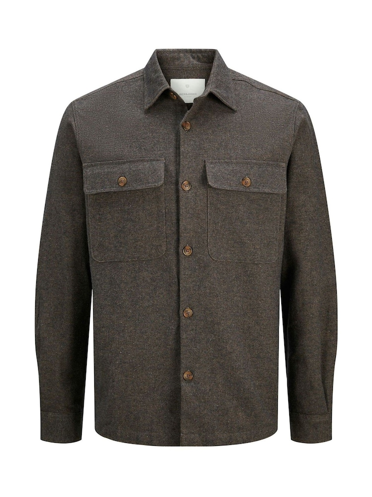 JACK & JONES Brown Raymond Long Sleeve 100% Cotton Shirt - Image 5 of 5