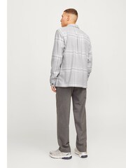 JACK & JONES Grey Check Raymond Long Sleeve 100% Cotton Shirt - Image 2 of 5
