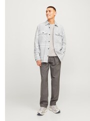 JACK & JONES Grey Check Raymond Long Sleeve 100% Cotton Shirt - Image 4 of 5
