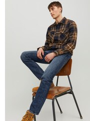 JACK & JONES Blue Mike Original 30' Short Leg Jeans - Image 3 of 5