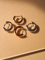 Luv Aj Gold Tone Amalfi Huggies Earrings - Image 3 of 4