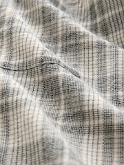 Grey Check 100% Cotton Lightweight Cropped Shirt - Image 6 of 6
