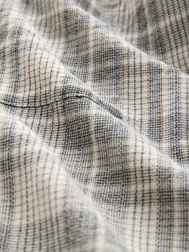 Grey Check 100% Cotton Lightweight Cropped Shirt - Image 6 of 6