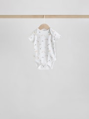 White Character 5 Pack 100% Cotton Short Sleeve Baby Bodysuits 5 Pack - Image 2 of 13