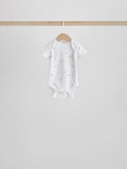 White Character 5 Pack 100% Cotton Short Sleeve Baby Bodysuits 5 Pack - Image 3 of 13