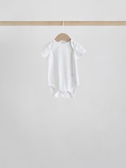 White Character 5 Pack 100% Cotton Short Sleeve Baby Bodysuits 5 Pack - Image 6 of 13