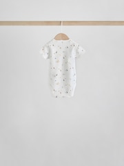 White Character 5 Pack 100% Cotton Short Sleeve Baby Bodysuits 5 Pack - Image 8 of 13